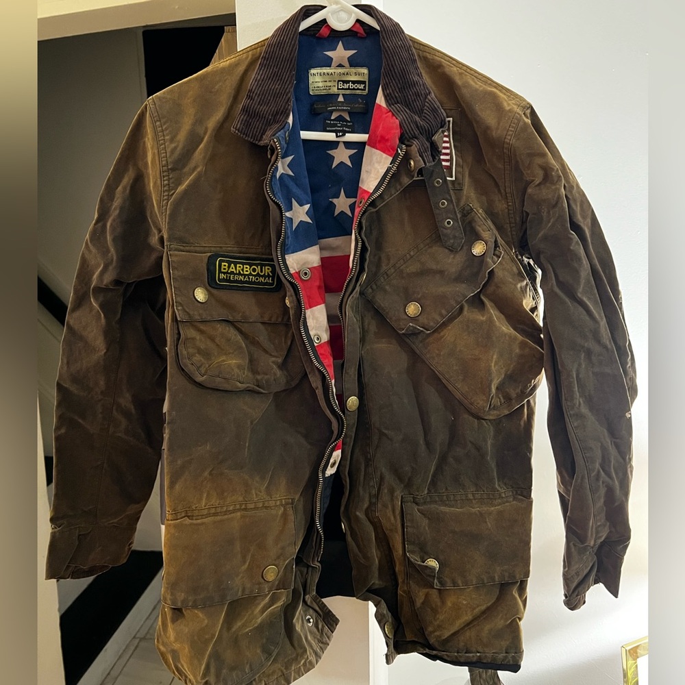 Barbour International Steve Mcqueen Rexton Wax Jacket - sz. 38”